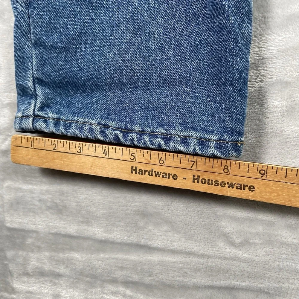 L.L. Bean Jeans mens 34x32 Flannel Lined Relaxed Fit Denim Blue Outdoor Workwear